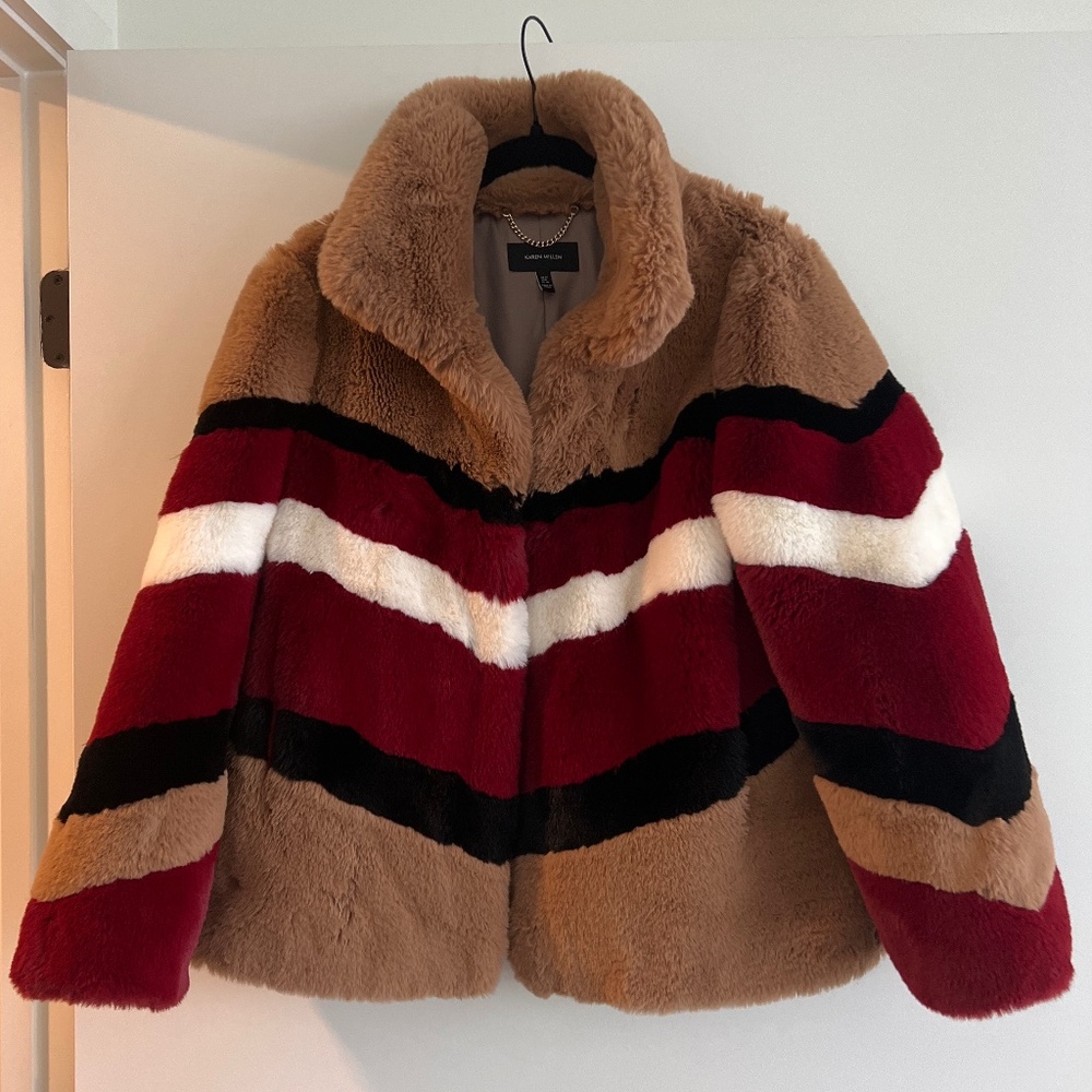 Karen millen faux fur jacket